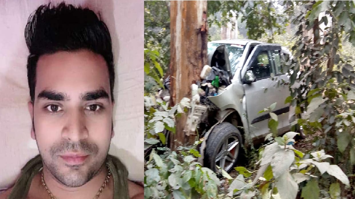 A constable died in an accident in Bijnor, mourning in the family