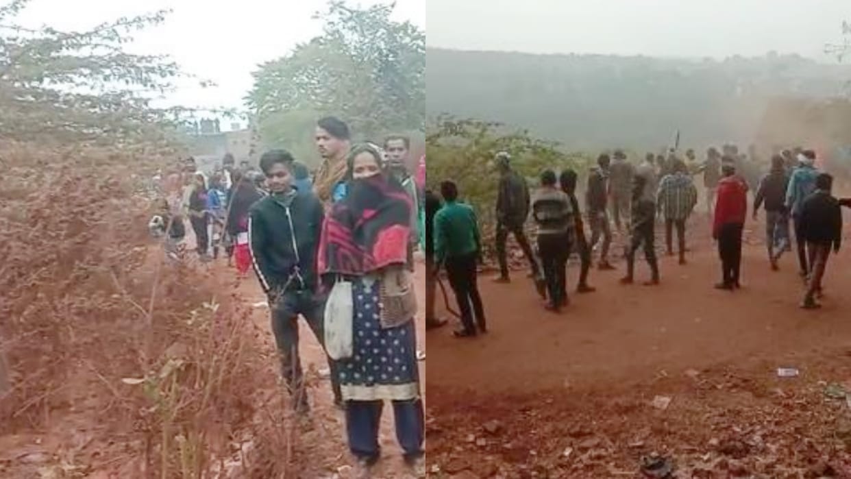 Gwalior Hundreds of people suddenly came to capture the forest hill FIR against 300 people