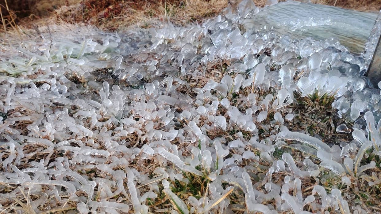 Temperature minus three degrees, water started freezing in the taps