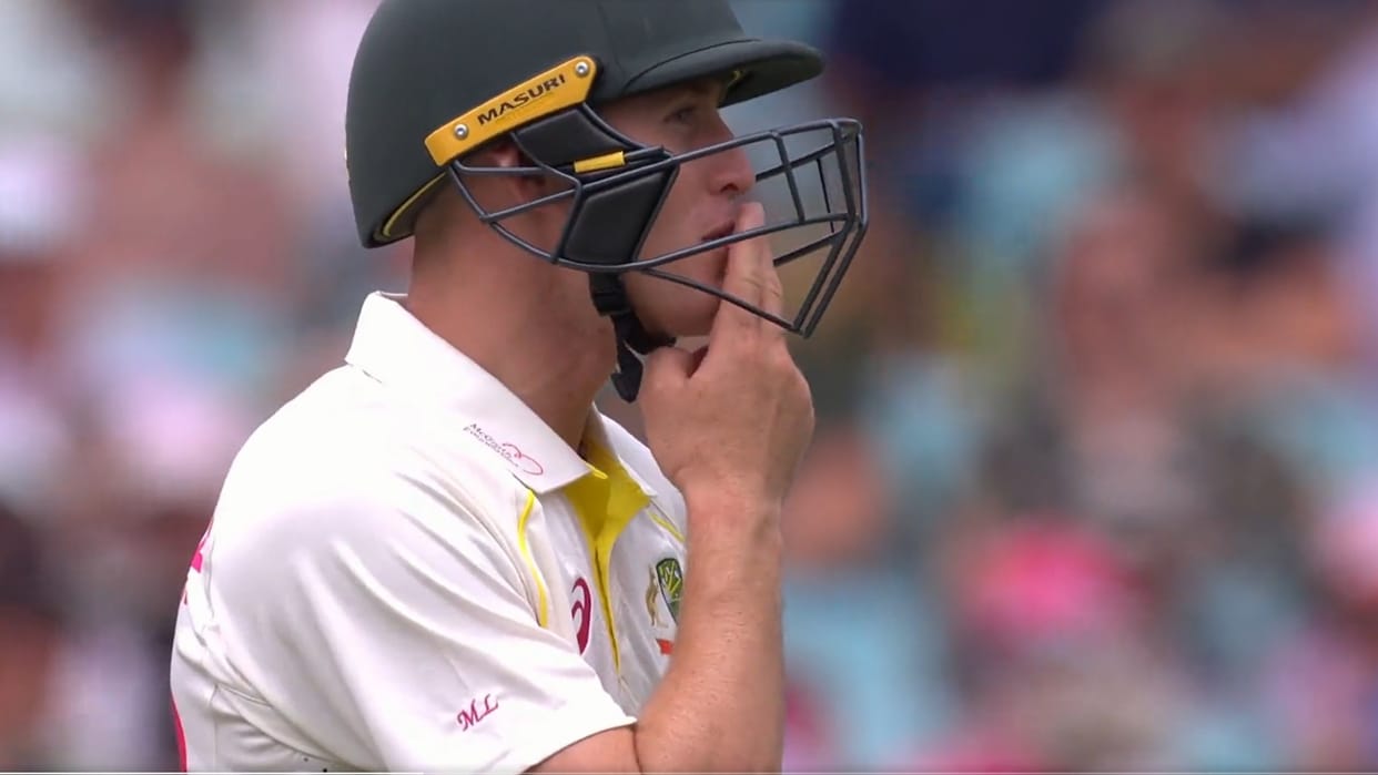 Marnus Labuschagne ask for cigarette during match against south africa then repairs his helmet