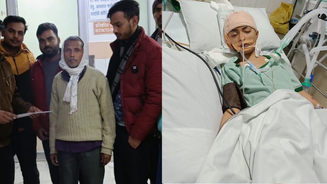 greater noida three wengineering students met accident one girl sweety in coma daughter of farmer