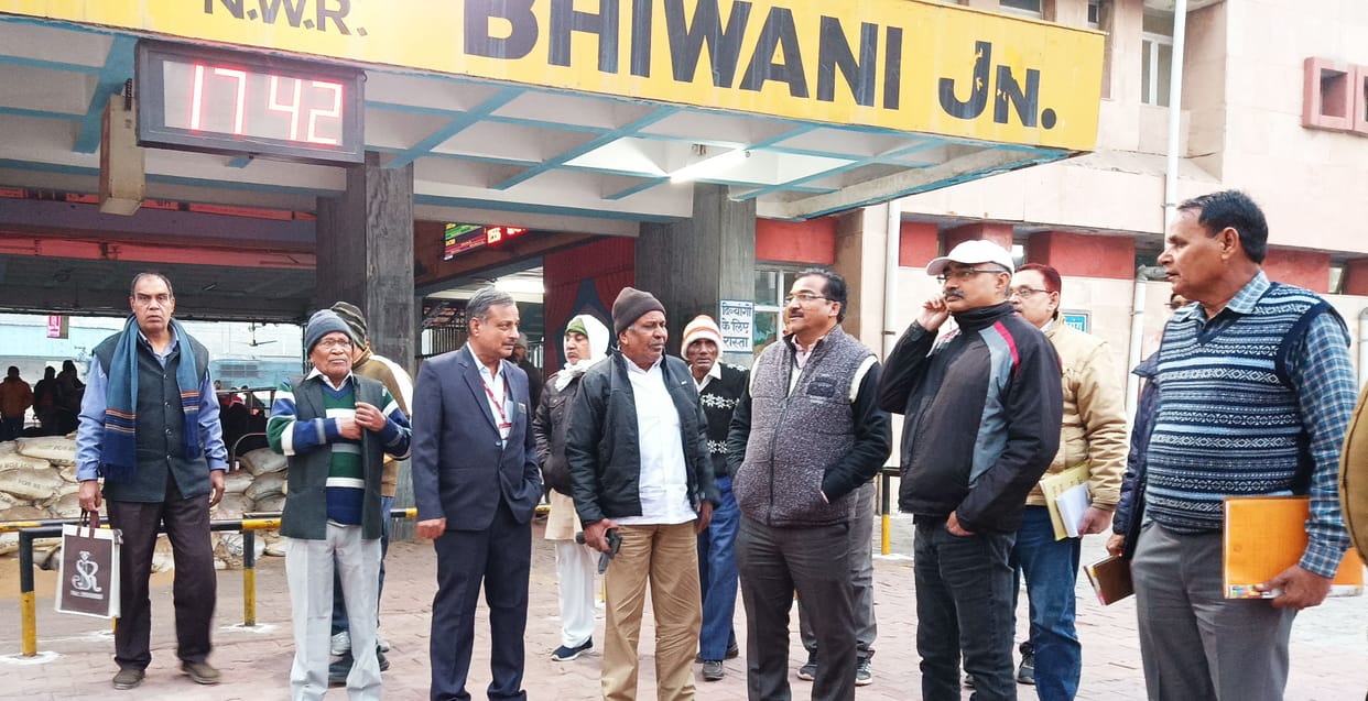 North Western Railway officials inspected the railway junction