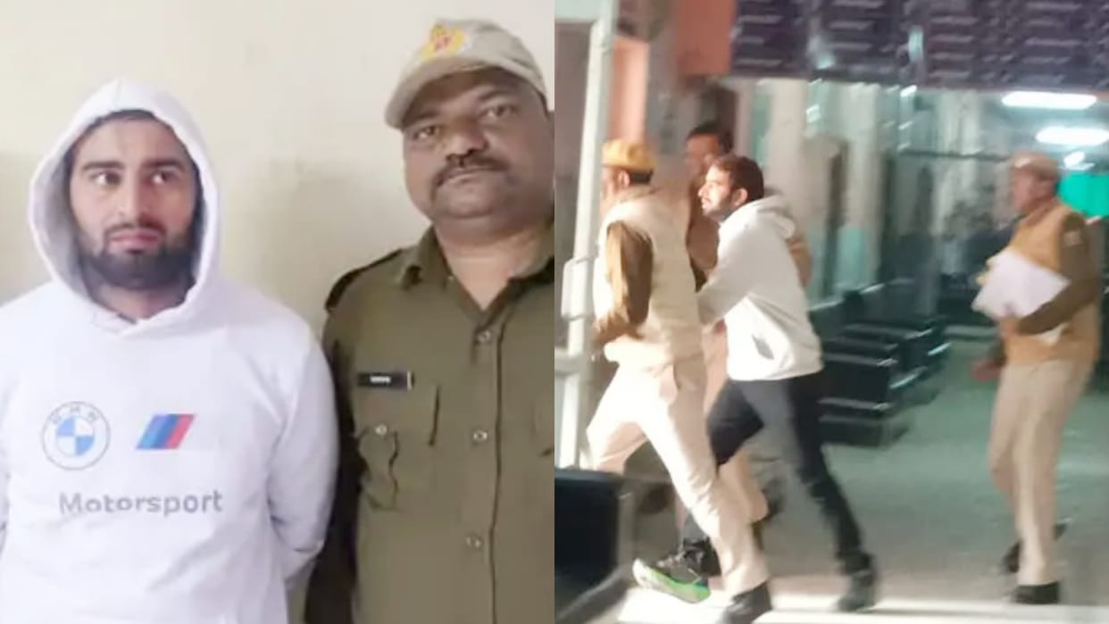 Crime Firing on gangster Vikram Gurjar in Alwar opened fire in front of the police in Behror hospital