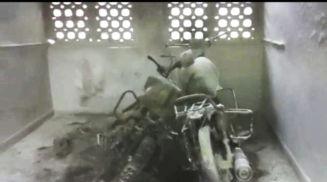 Orgy of NVS students: Scolded for going home without informing, burnt bikes of two Navoday teachers