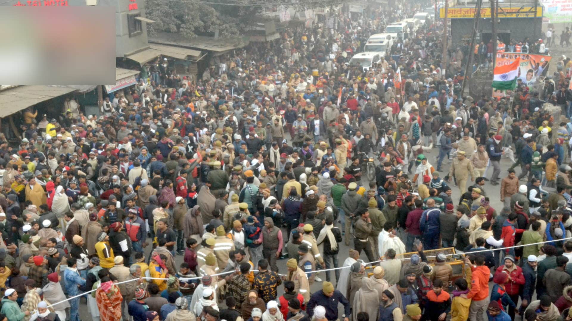 many thousand people participated in Bharat Jodo Yatra of Congress in Shamli and see photos