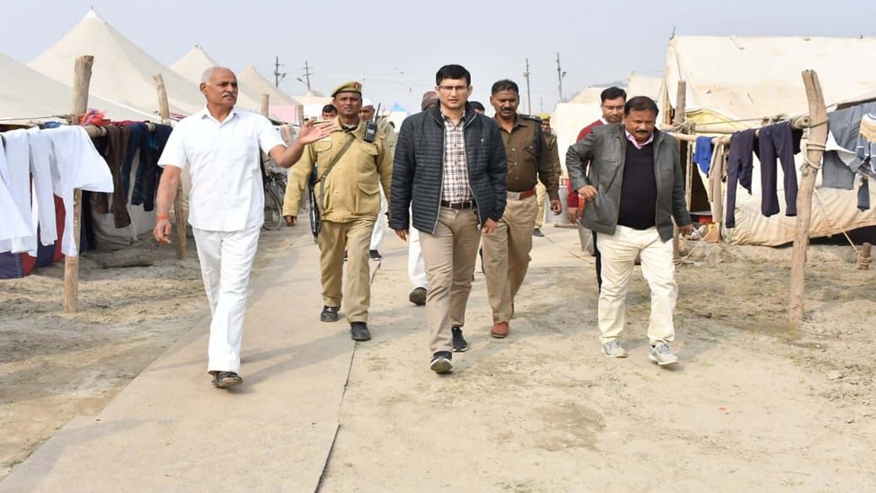 Magh Mela: Poush Purnima bath on January 6, all preparations completed, 14 bathing ghats built