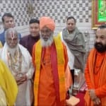 मेरठ पहुंचे सांसद साक्षी जी महाराज।