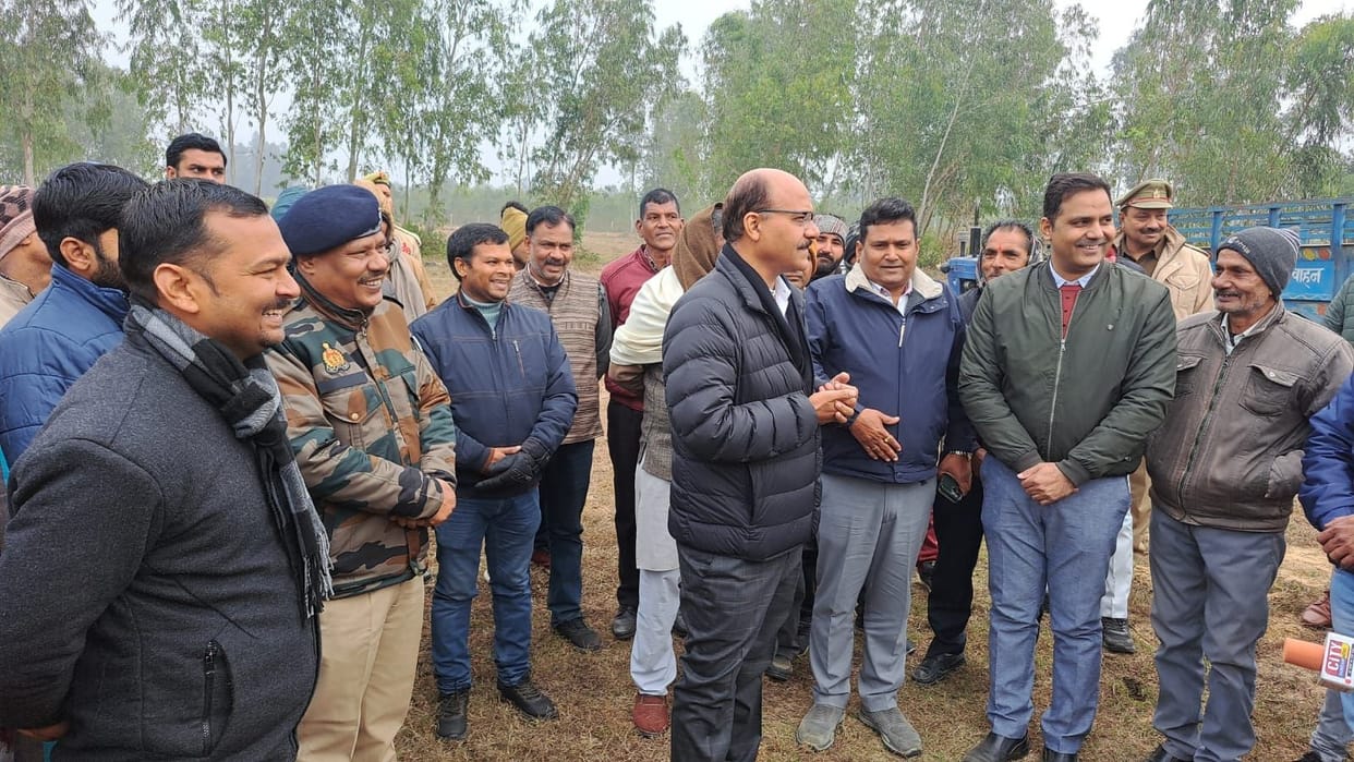 DM inaugurated the temporary cowshed