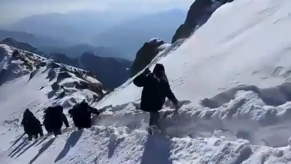 jammu kashmir BSF troops on an area domination patrol along the Line of Control in Kashmir