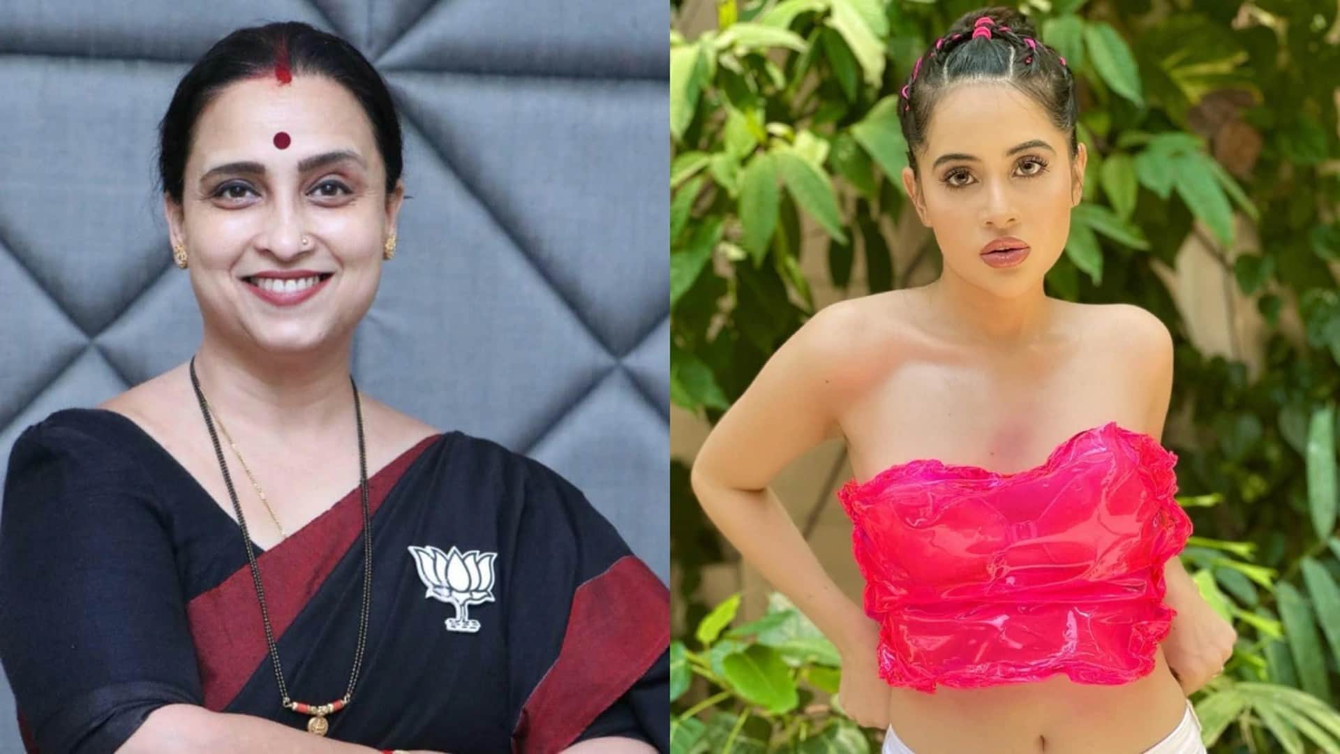 Urfi javed allergic to wear full winter clothes actress shares pics of rashes on her body photos goes viral