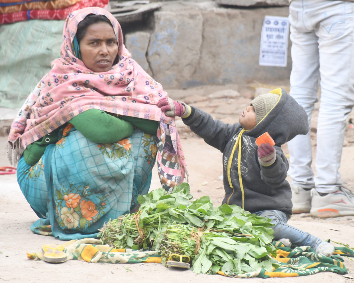 Struggle for livelihood in the shivering winter