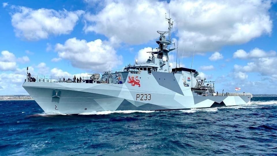 UK Royal Navy offshore patrol vessel HMS Tamar sails to the Andaman and Nicobar Islands