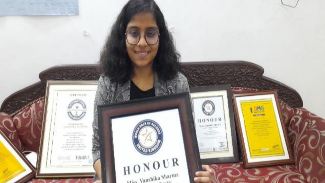 Kota Vanshika Sharma creates world record in maths