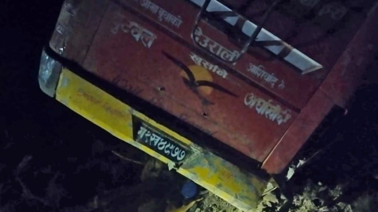 bus fell 60 meters down to hill six died In Nepal
