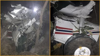 Trainee plane crash in Rewa plane crash after hitting temple