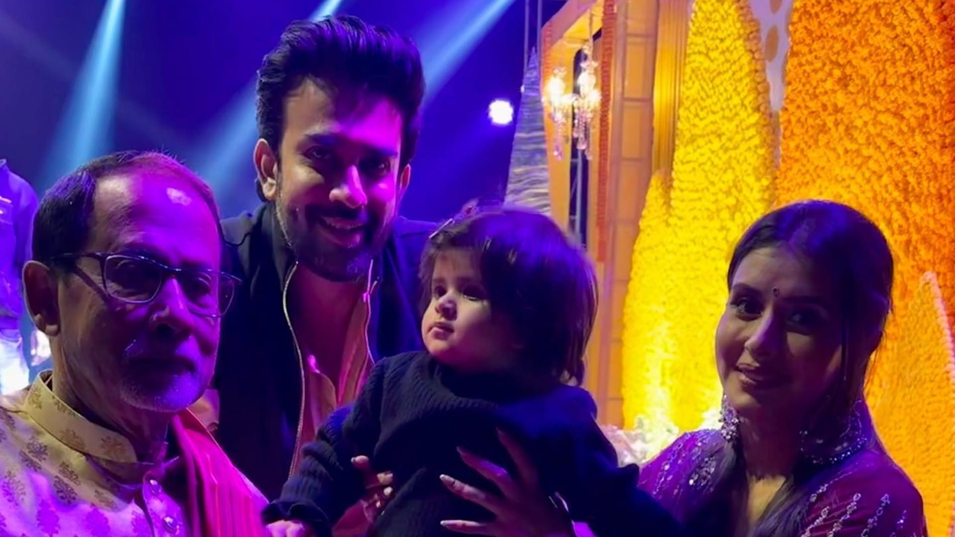 Sushmita Sen reunites with Rohman Shawl Rajeev Sen Charu Asopa for cousin wedding See pics