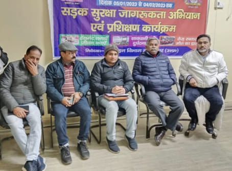 Officers took online training for road safety