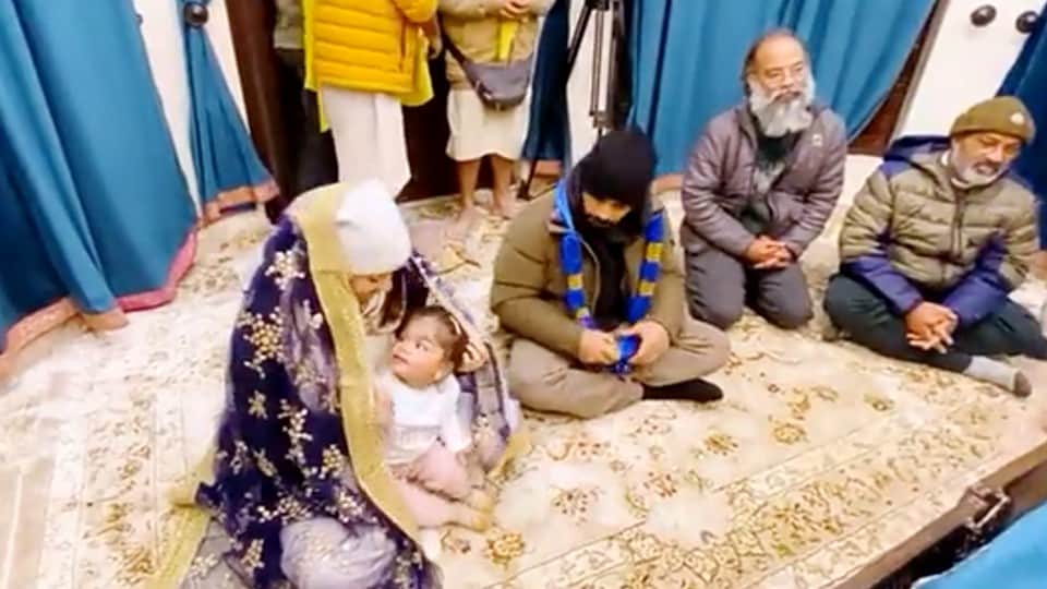 virat kohli anushka sharma daughter vamika unseen video photos during vrindavan spiritual visit