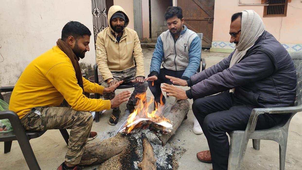 shivered in the cold