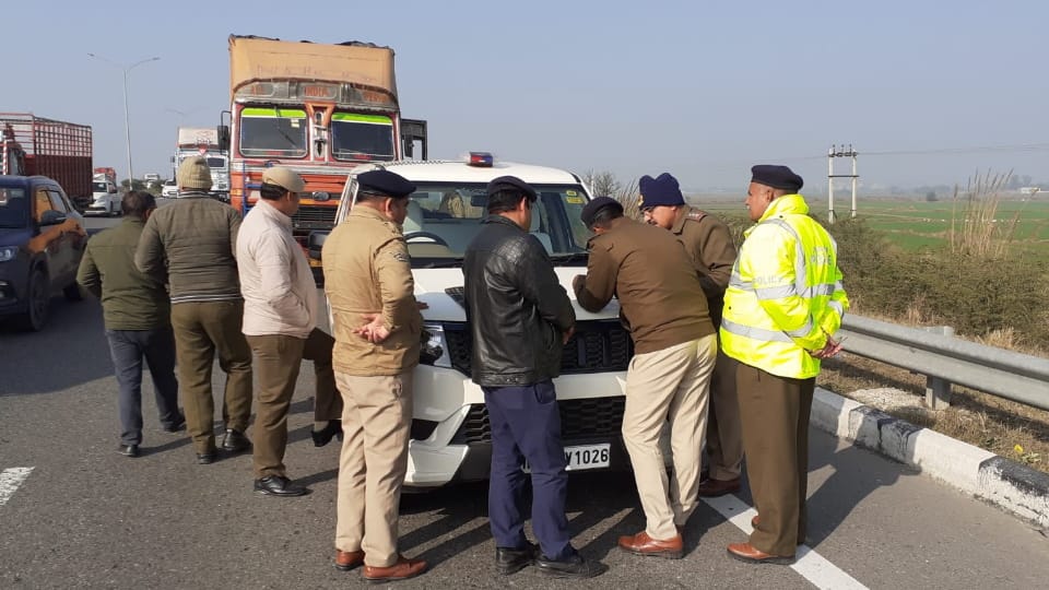 Vehicles in Home Minister Anil Vij convoy met with accident on Kundli-Manesar-Palwal Expressway in Badli
