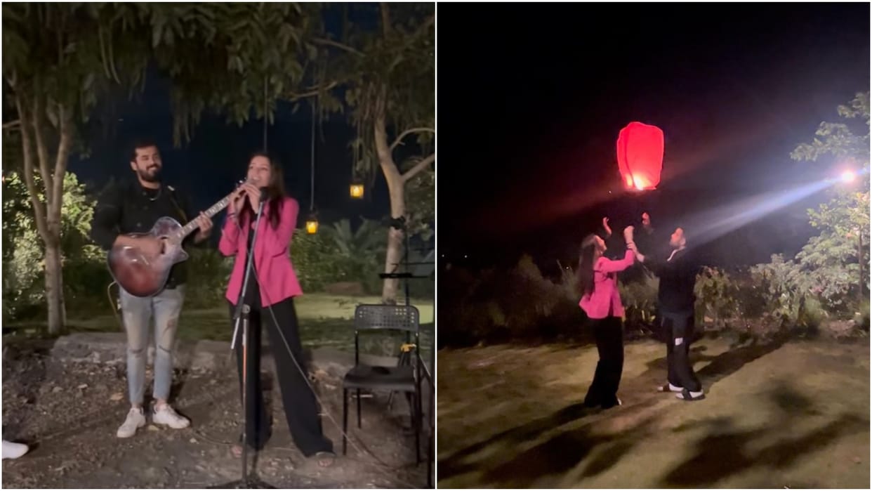 Tripti Dimri shares photos with Anushka Sharma brother Karnesh Sharma and sings Qala song as he records her