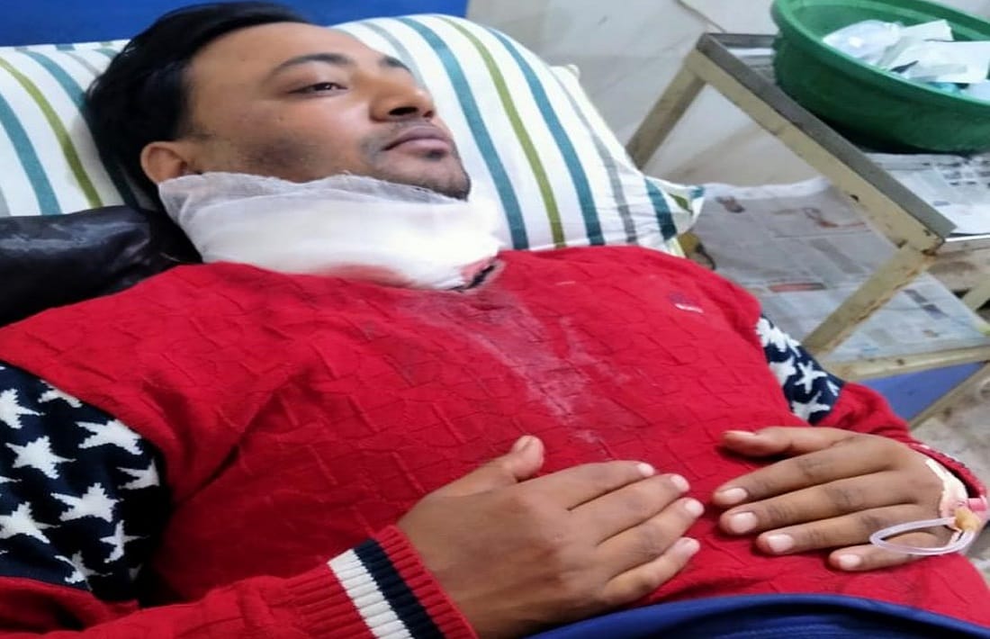 drug dealer life in danger from Chinese manjha in varanasi blood gushed out from neck