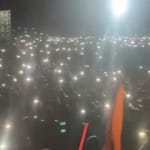 जंबूरी मैदान रात में मोबाइल के टॉर्च की रोशनी से जगमगाया