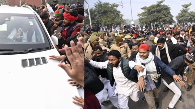 सपा का ट्विटर एडमिन गिरफ्तार: पुलिस मुख्यालय के बाद जिला कारागार पहुंचे अखिलेश यादव, सपाइयों पर लाठीचार्ज जिला जेल की तरफ जाते अखिलेश यादव व सड़क पर उतरे सपाई।