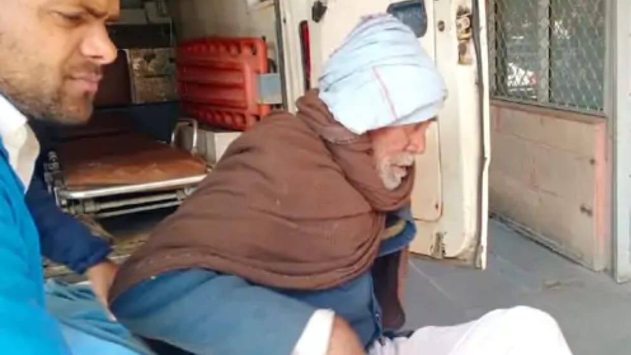 son broke father leg by pelting stone in alwar