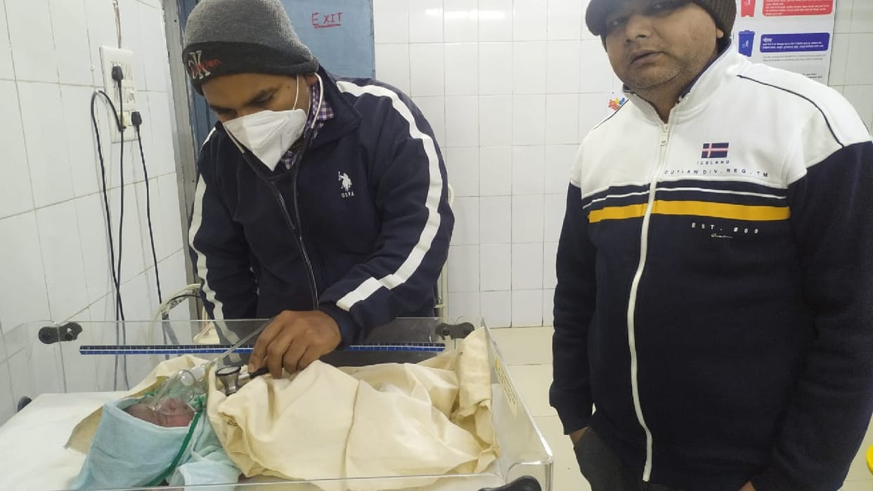 Newborn found lying abandoned in severe cold in Nagaon treatment continues in critical condition