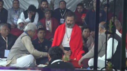 कुरुक्षेत्र पहुंचे राहुल गांधी।