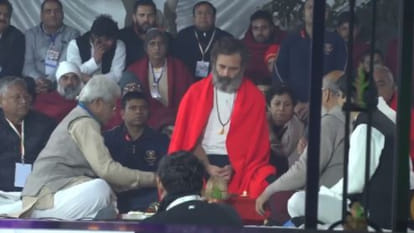 कुरुक्षेत्र पहुंचे राहुल गांधी।