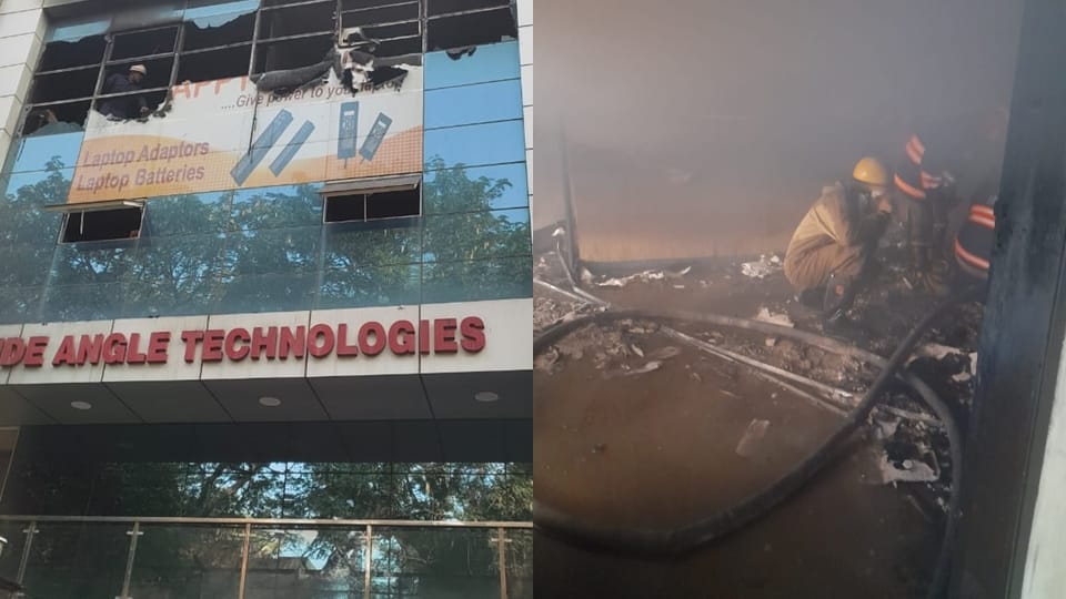 fire broke out in electronic factory located in Okhla Phase-1 delhi 16 fire tenders on the spot