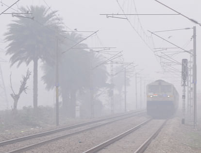 Trains passing through Agra are running late due to mist and fog