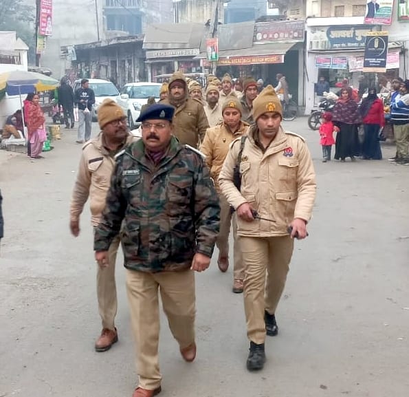 Police officers remained on the roads across the district, checking