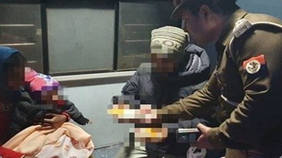 GRP made milk available for a hungry girl in a moving train at bareilly railway station