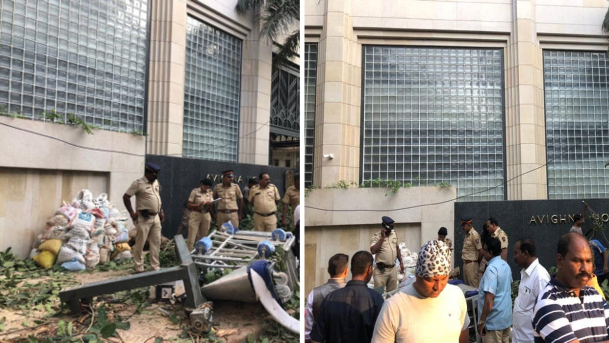 maharashtra news updates Two glass window cleaners dead after hydraulic lift trolley plunged