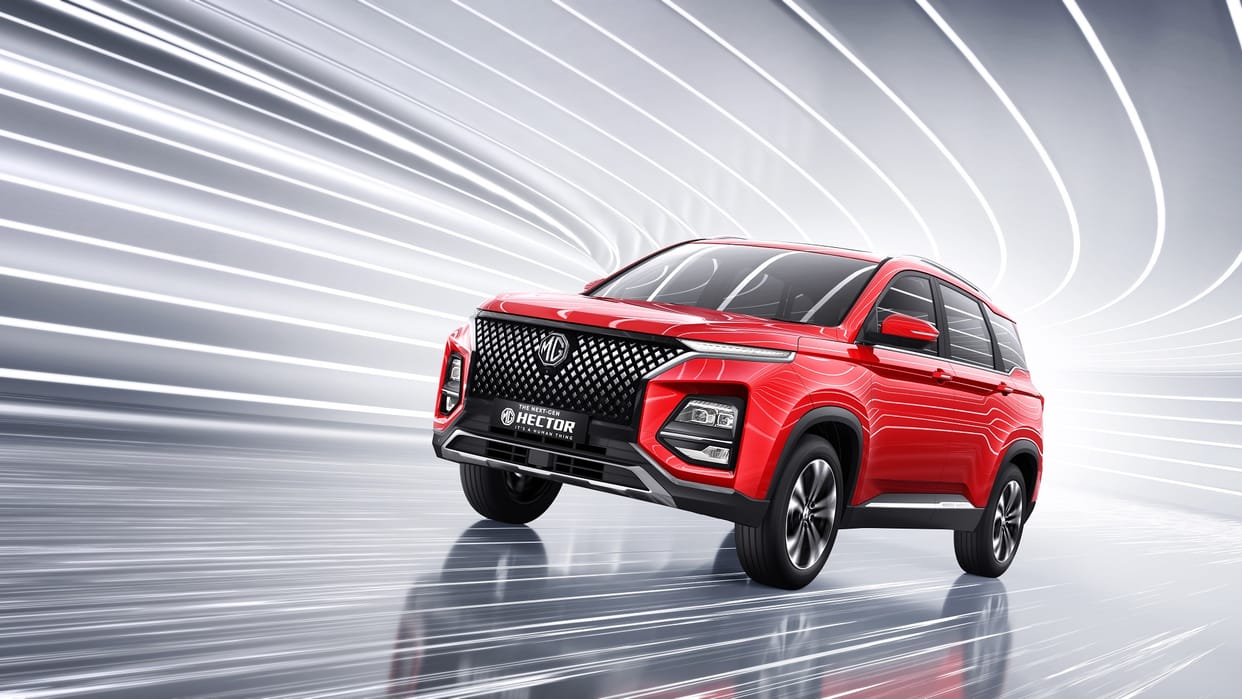 MG Hector Facelift 2023 MG Motor India unveils Next-Gen Hector with Autonomous Level 2 ADAS Technology