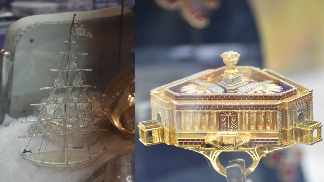 Meerut Jewellery Expo: Diamond made Sardar Patel, India Gate of Gold, forty crores of jewellery