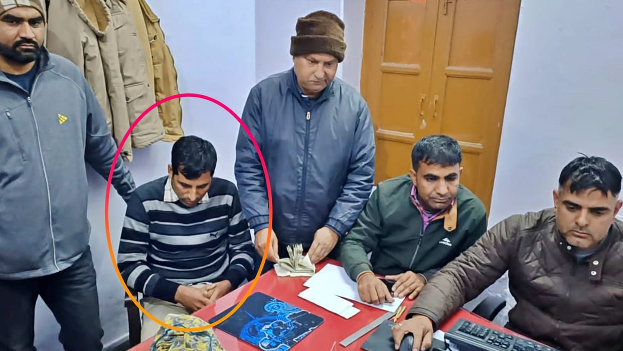 Crime SHO reader arrested for taking Rs 30,000 for not beating youth arrested under NDPS Act