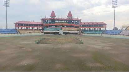 धर्मशाला क्रिकेट स्टेडियम।