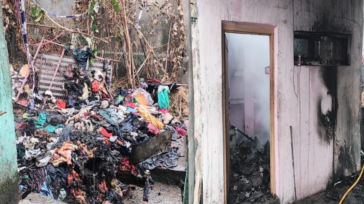 Fire broke out in residential house at sujanpur hamirpur himachal, loss of one lakh rupees