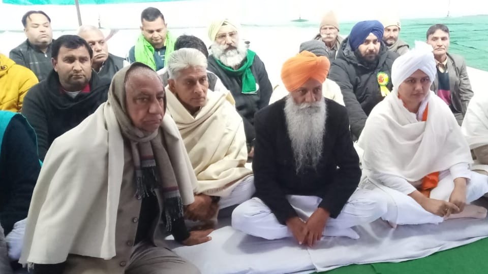 Kisan Mahapanchayat in Karnal Anaj Mandi