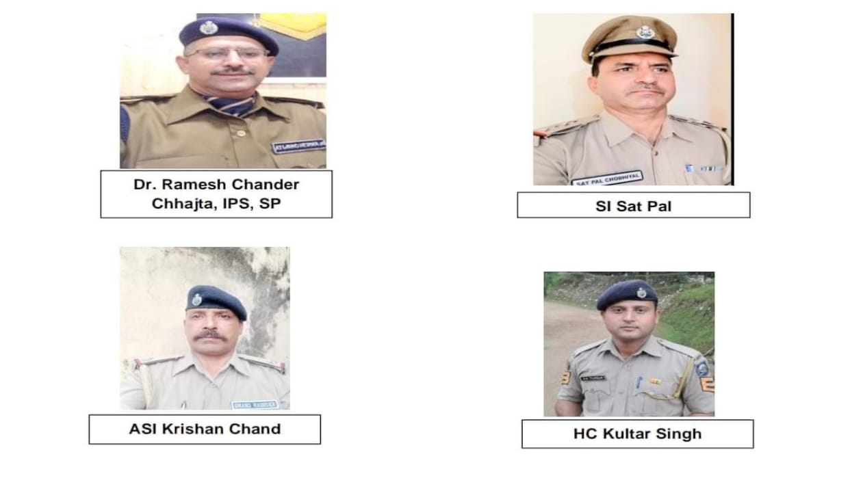 Union Home Minister's medal to four police officers of Himachal