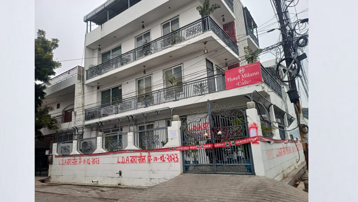 Milano and cafe hotel seal in Lucknow.