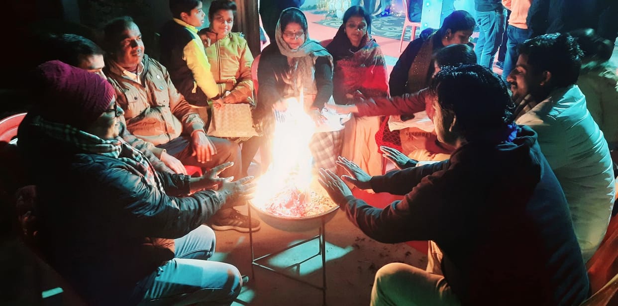 After dense fog, people shivering due to cold, sunshine remained ineffective