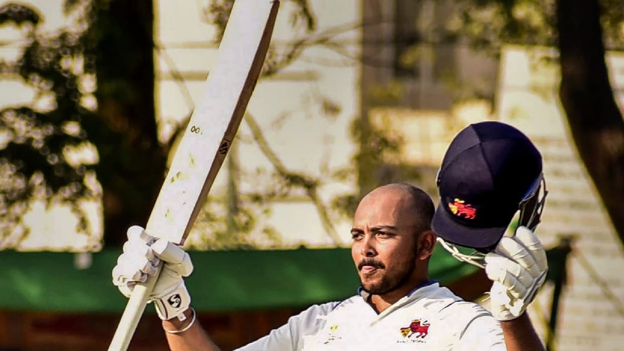 Ranji Trophy Prithvi Shaw scored double century against Assam Ajinkya Rahane also hits half century