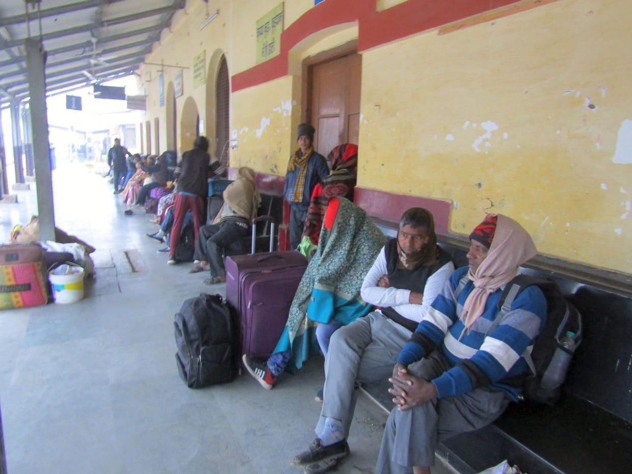 Passengers chill for hours waiting for the train