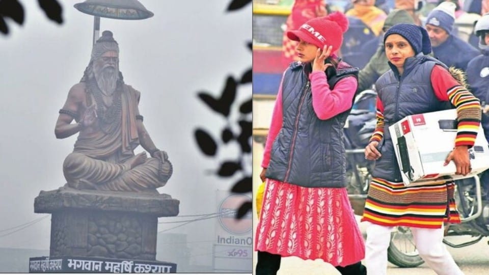 bareilly weather news people shivering with cold wave and melting with dense fog in bareilly