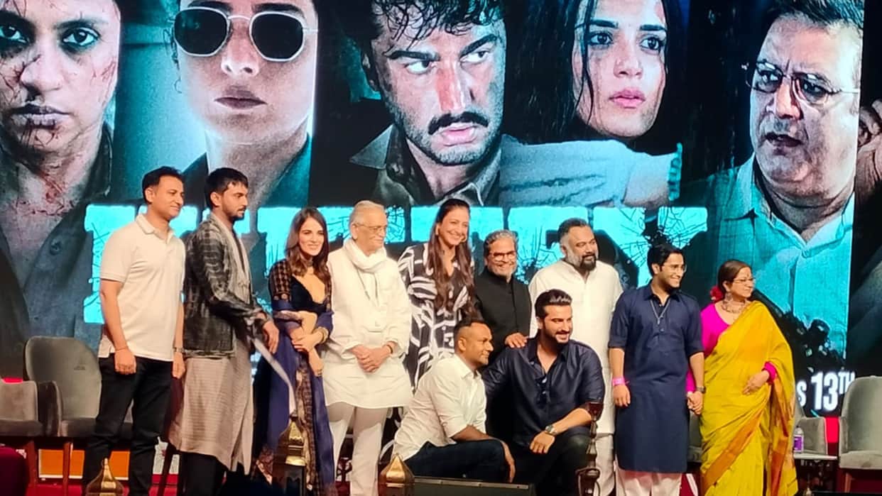 arjun kapoor tabu Kuttey film promotion event aasman Bhardwaj called gulzar sahib Dana ji due to this reason